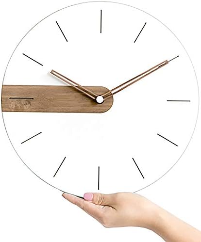 Stephanie Imports Modern Minimalist Exposed Wood Silent Wall Clock - Image 5
