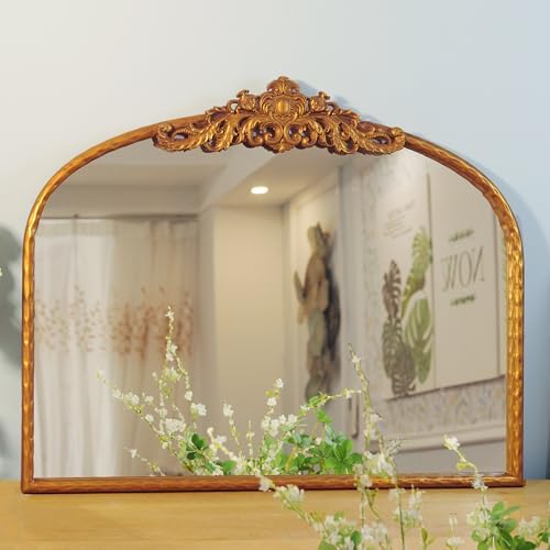 Gold Arched Antique Mirror 32"x24" - Image 6