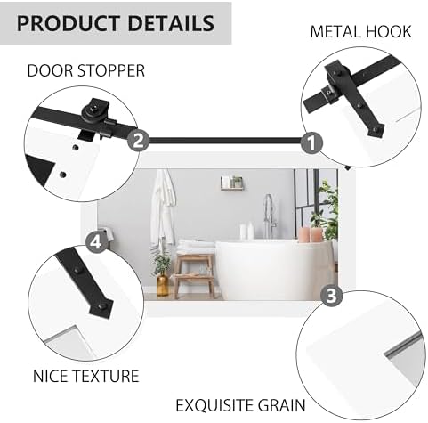 Farmhouse Barn Door Mirror - Image 3