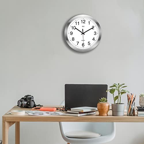 HITO 10 Inch Silent Wall Clock 12 Inch Silent Wall Clock Battery Operated Non - Image 7