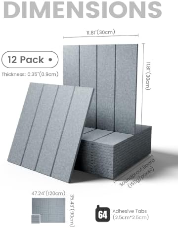 Fluxynara 48" x 36" Large Felt Bulletin Board，Slate Gray - Image 2
