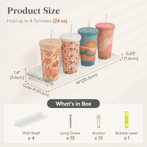 Lifewit Acrylic Floating Shelves - Image 3