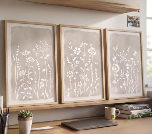 Neutral Floral Wall Art Set of 3 - Image 2