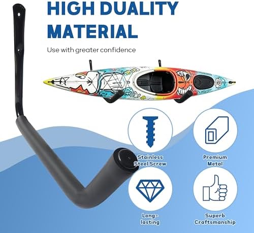 Heavy Duty Garage Storage Hooks - 120 LB Capacity Wall Mounted Rack - Image 4