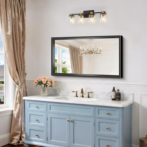 Bathroom Mirror, 20 x 36 inch Brushed Black Rectangle Mirror, 0.6" Thickened - Image 4