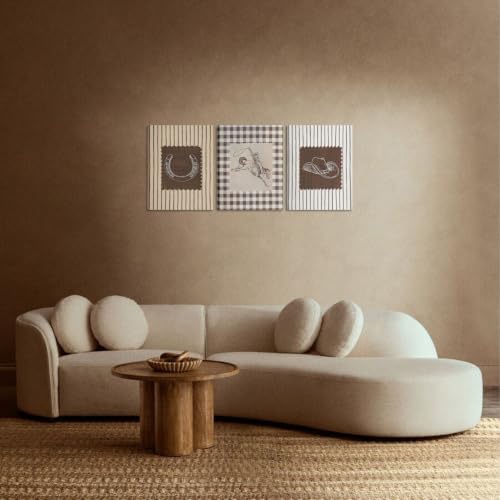 SEHSUVC Western Cowboy Canvas wrapped Wall Art Set of 3 24x16in Framed - Image 6