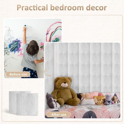 Nuanchu 40 Pcs 13.8 x 13.8 Inch Ceiling Tiles Peel and Stick - Image 4