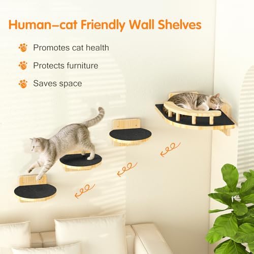XiaZ Cat Wall Shelves, Corner Cat Shelf - Image 4