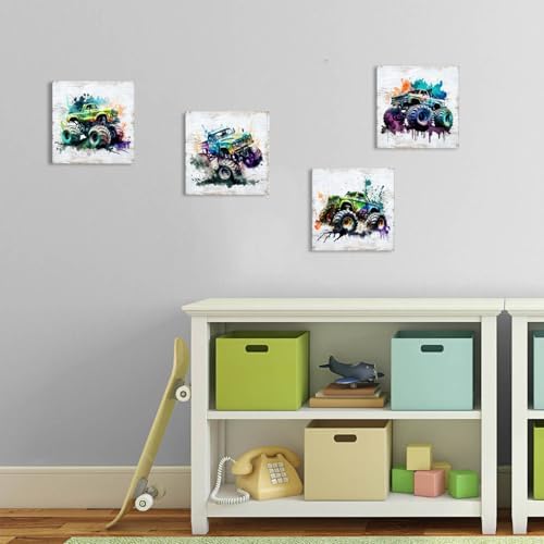 Rustic Monster Truck Wall Art Car Room Wall Decor - Image 3