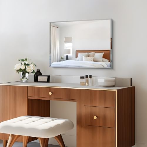 CILIBER Beveled Mirror, 18x24 Frameless Beveled Bathroom Mirrors - Image 2