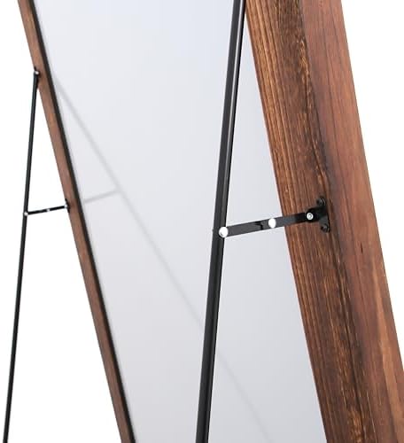 Otlsh Full Length Mirror, Wood Frame, Standing Mirror, Wall Mirror-Walnut - Image 5