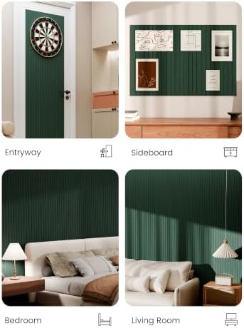 Bumusty 36"x 24" Large Felt Bulletin Board Tiles, Pine Green - Image 6