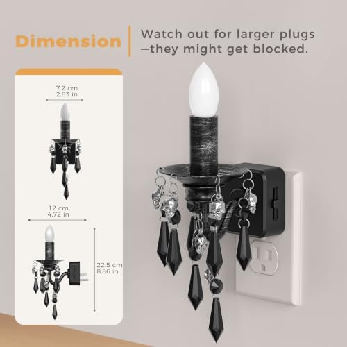 Briignite Halloween Chandelier Night Light Plug in, Dusk to Dawn - Image 6