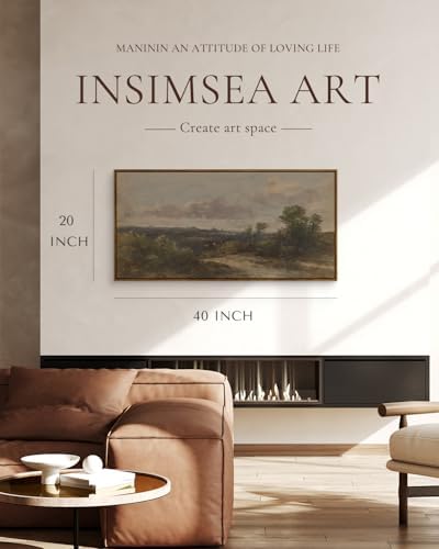 InSimSea Extra Large Framed Vintage Wall Art, Hill Sky Landscape - Image 3