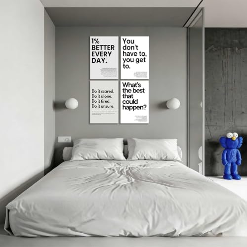 Unframed What Is The Best 1 Percent Better Figure Outable Do It Scared Set of 4 - Image 5