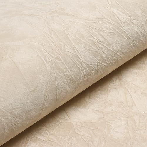 VEELIKE Beige Crushed Velvet Flocking Liner Self Adhesive Felt Fabric - Image 6