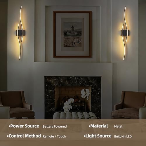 Wireless Wall Sconces Set of Two - Image 6