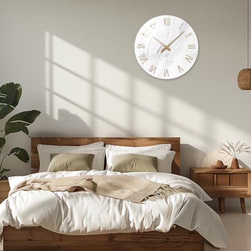 Large Marble Wall Clocks Battery Operated 20 Inch - Image 3