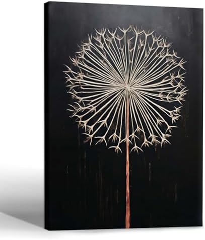 RZIGERNO Dandelion Plant Fun Canvas Wall Art Botanical Aesthetics Wall Decor by Unknown