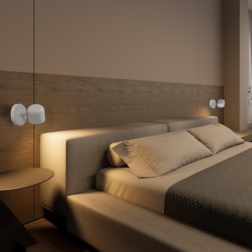 2 Packs Aisilan Modern Adjustable Wall Sconce LED Fixture Warm White Ceiling - Image 4