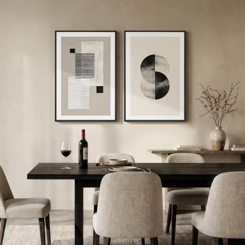 Large Framed Neutral Abstract Wall Art - Image 6