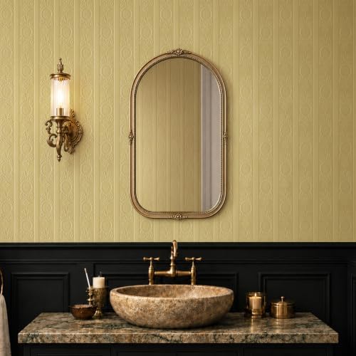 JiffDiff Khaki 3D Embossed Textured Peel Stick Wallpaper 17.3"x400" - Image 4