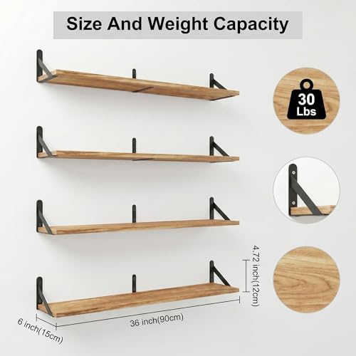 Long Wall Shelf, Large Floating Shelves - Image 2