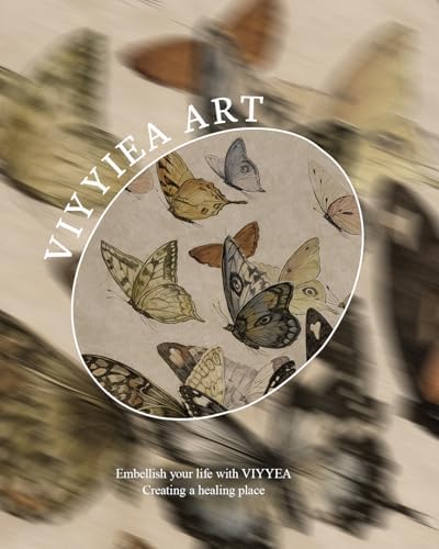 VIYYIEA Gold Framed Vintage Multi Butterflies Wall Art, 16L x 12 Inch - Image 4