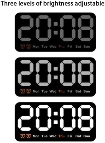 Digital Wall Clock Battery Operated, Large LED - Image 2