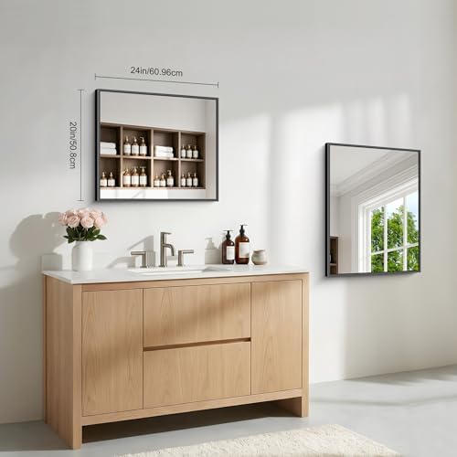 BONEWEI Bathroom Mirror, 20x24 inch Wall Mirror - Image 7