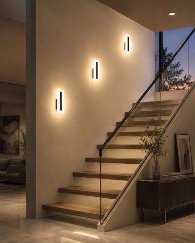 Modern Dimmable LED Wall Sconce 1 Pack, 7W Black Wall Light 3000K Warm White - Image 5