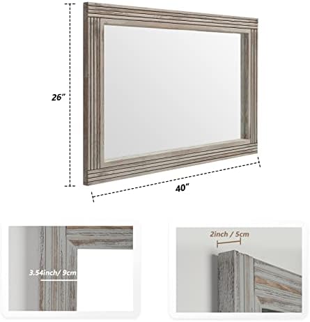 YOSHOOT Hand-Made Wooden Spliced Wall Mirror - Image 2