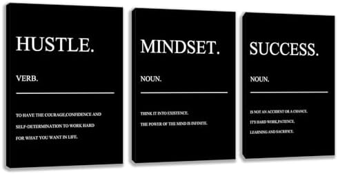 3 Panel Print Canvas Wall Art Motivational Office Wall Decor Painting by Yetaryy