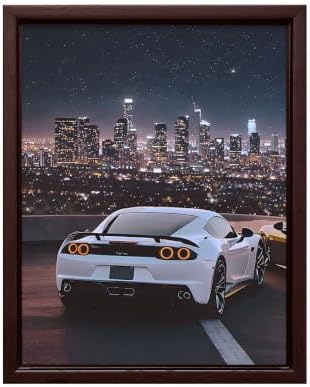 InkFlow Posters City Skyline Sports Car Canvas Poster by InkFlowPosters