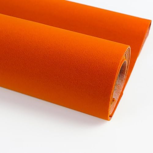 Orange Self Adhesive Soft Velvet Drawer Liner DIY Fabric Felt Liner by TAOGIFT