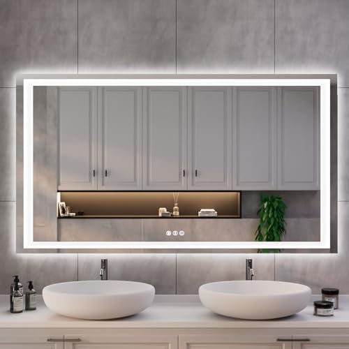ISKM 50x32 LED Mirror for Bathroom, Front and Back Lit by ISKM-IStillKeepMovin