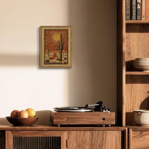 Framed Vintage Desert Cactus Wall Art, Desert Giant Cactus Canvas Print - Image 7