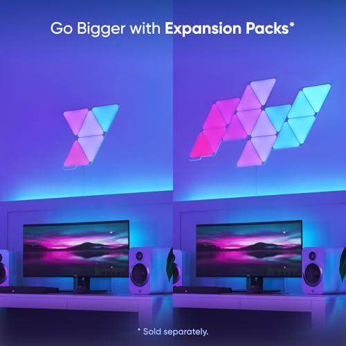 Nanoleaf Shapes Triangle Lights, Smart RGBW LED Wall Light Panels - Image 5