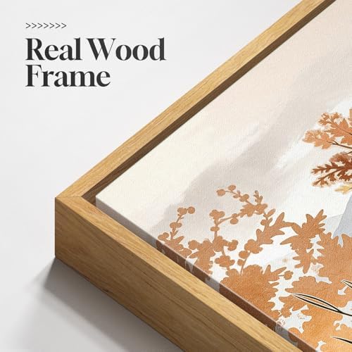 Framed Mountain Forest Landscape Wall Art - Image 5