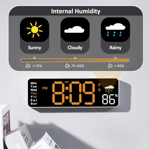 Digital Wall Clock, Auto-dimming - Image 3