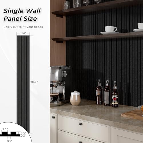 SMARTSTANDARD Acoustic Slat Wall Panels-4 Piece 106" x 12.6" - Image 3