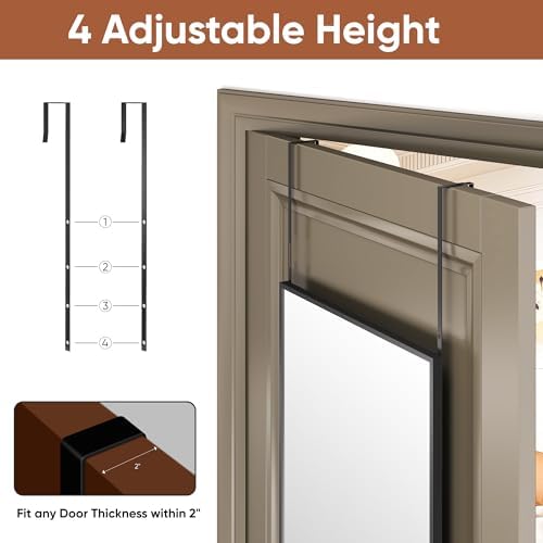 Antok 48" x 14" Full Length Over-the-Door Mirror, Hanging Mirror - Image 6