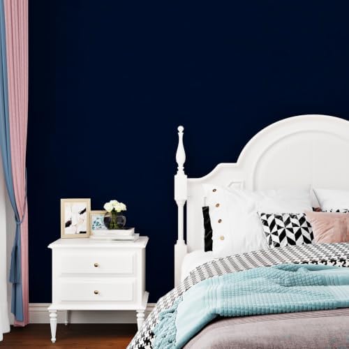 Dark Blue Velvet Wallpaper Peel and Stick Navy Blue Fabric - Image 6