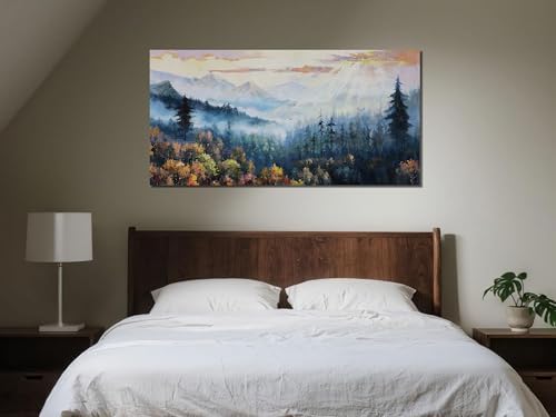 Arjun Forest Wall Art Vintage Large Landscape Canvas - Image 3