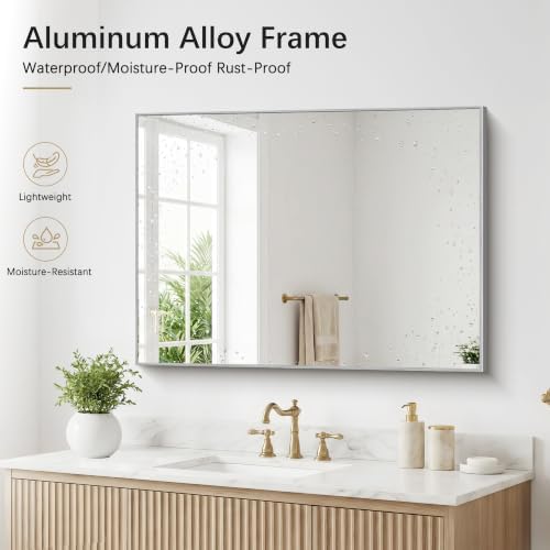 DESBING 30" x 40" Bathroom Mirror - Image 4