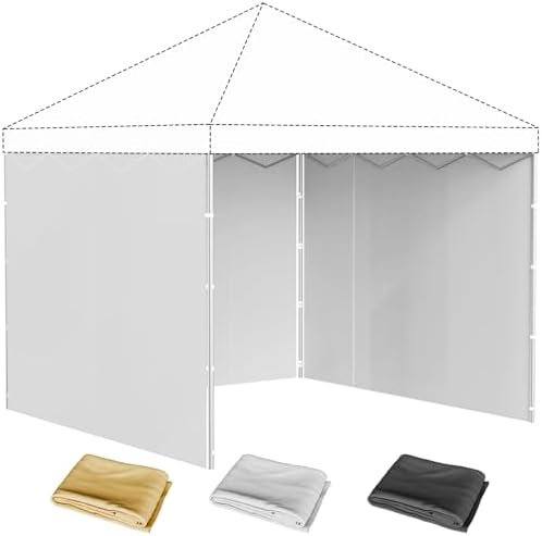 10x10 Canopy Sidewalls, UV Protection, Waterproof, Zipper Sidewall by Kweetle