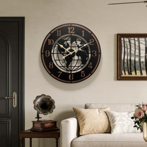 Large World Map Wall Clock - Image 6
