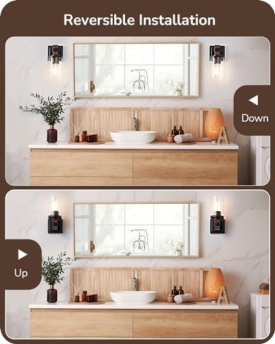 EDISHINE Wall Sconces Set of 2, Farmhouse Vanity Lights - Image 5