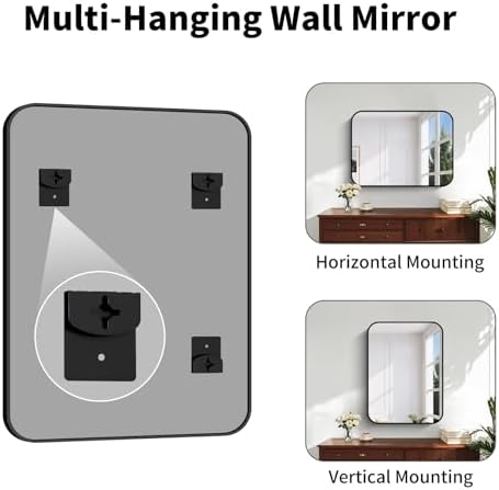 Koonmi Bathroom Wall Mirror, 24x36 Inch Large Vanity Mirror - Image 5