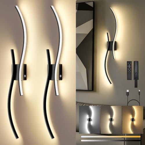 AUDERWIN 10000mAh Rechargeable Wall Lights, 31.5 Inch, 2 Packs by AUDERWIN